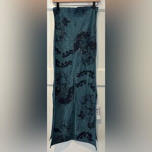 Blue Fish 4 Panel Organic Cotton Scarf in Hypnea - NWT!